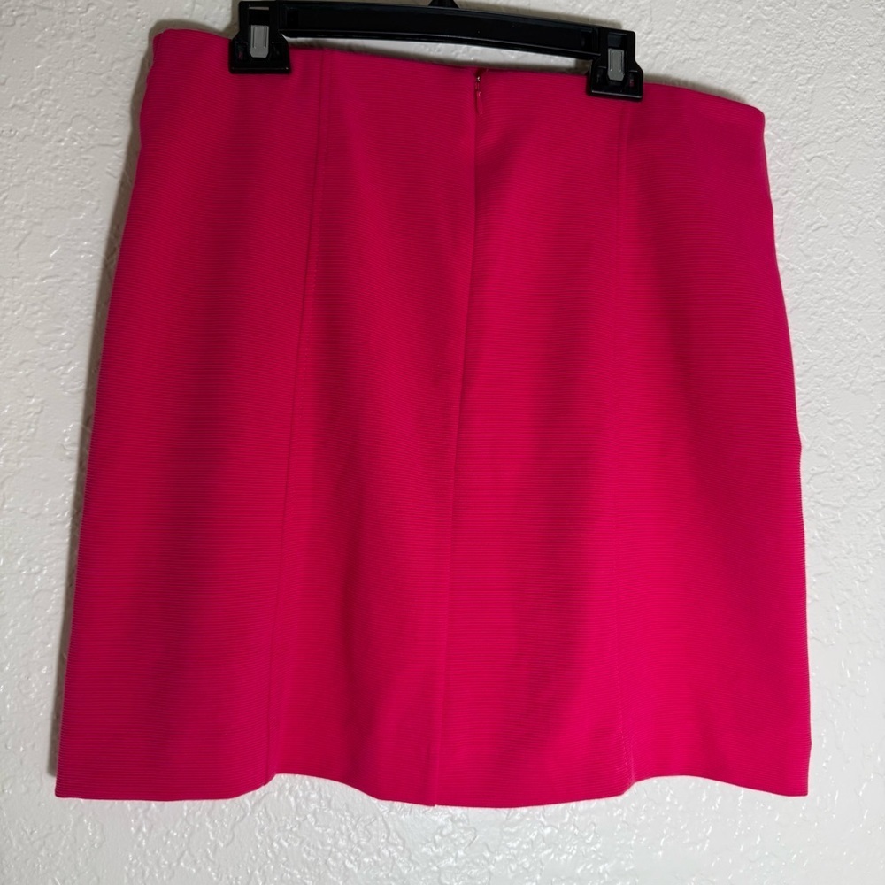 Ann Taylor Fuchsia Skirt Size 14P Office Preppy Barbiecore Pretty in Pink - Picture 3 of 8